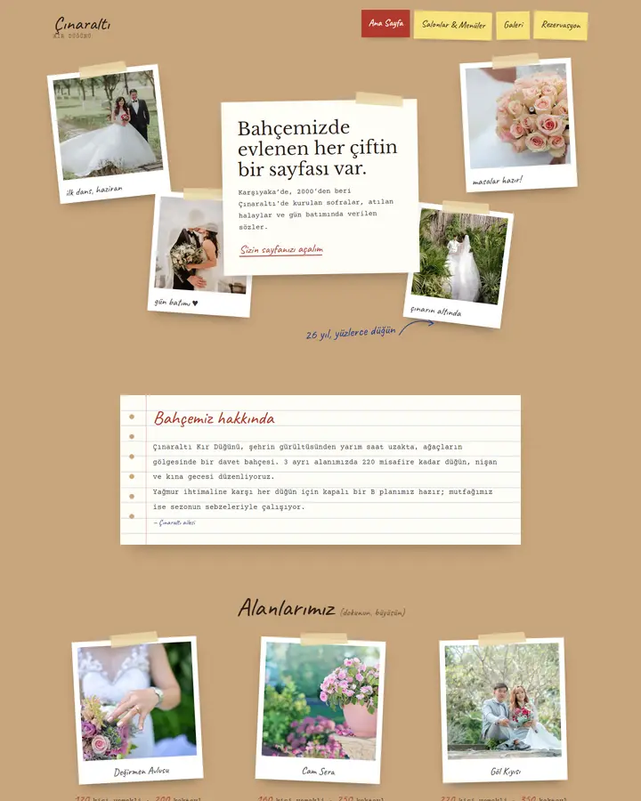 Tema 01 – Anı Albümü tasarım önizlemesi