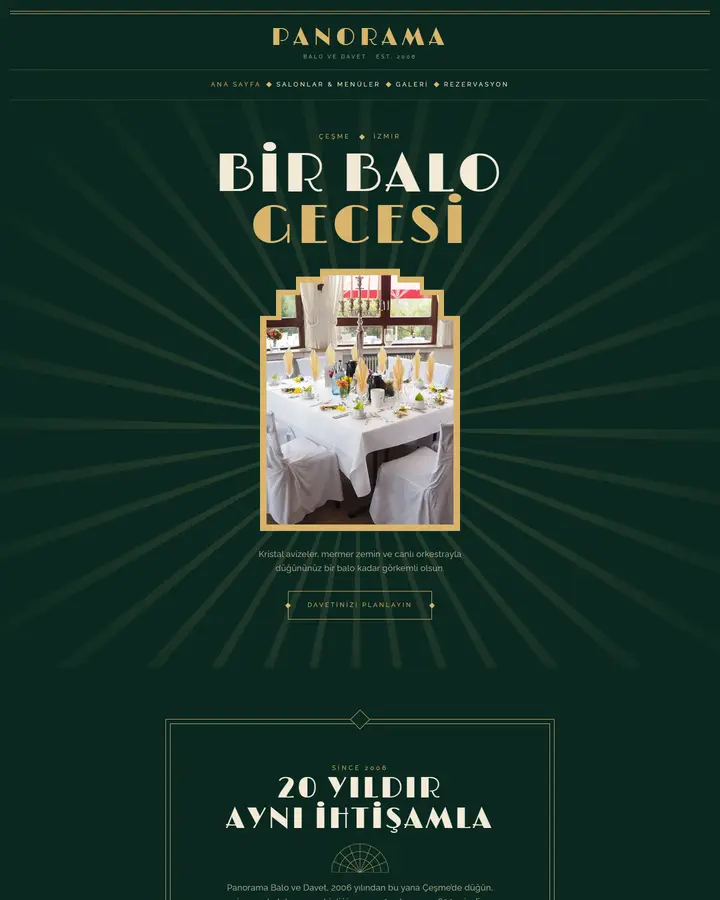 Tema 20 – Art Deco Balo tasarım önizlemesi