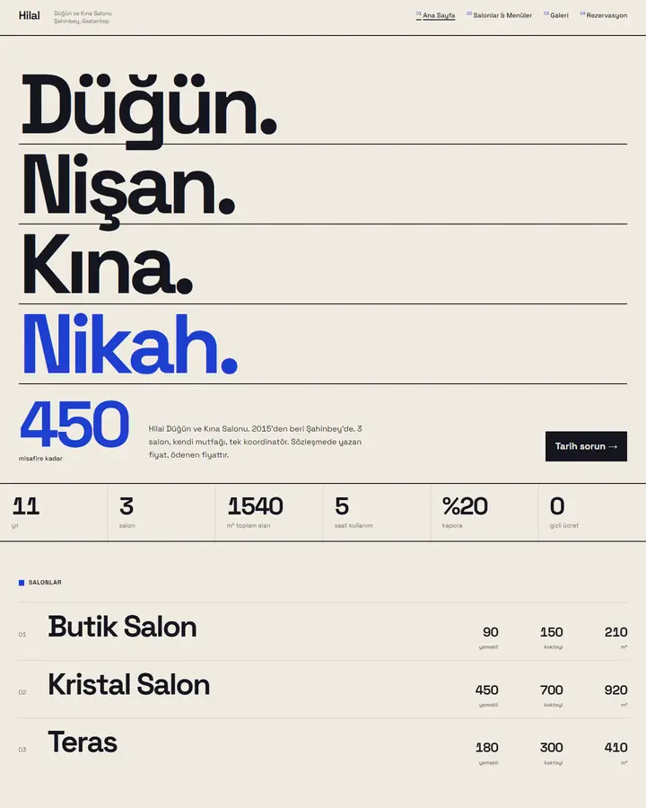 Tema 45 – Tipografik Minimal tasarım önizlemesi